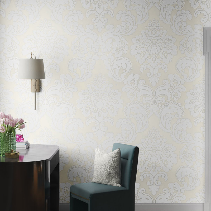 Dorian Damask Roll, Cream