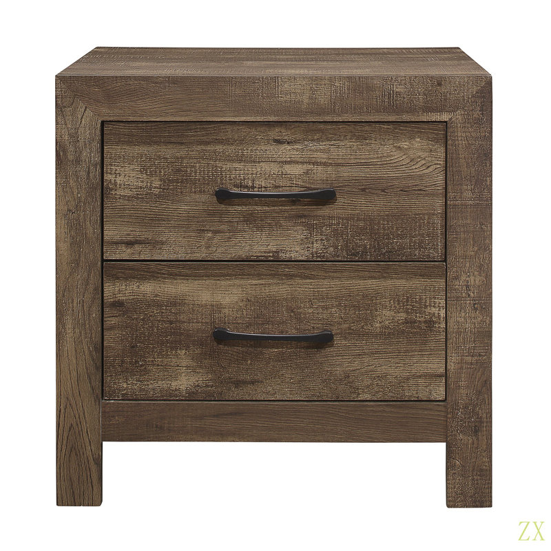 Table de chevet simple 1 pièce, Brun