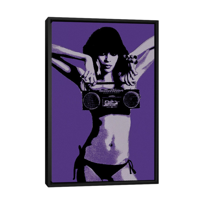 «Box Circles I» par Steez - impression sur toile tendue, H 26 po x l 18 po x P 1,5 po, Toile avec cadre noir