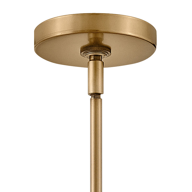 Single Light Modern Cylinder Pendant, Heritage Brass