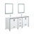 Ziva 80 in W x 22 in D Double Bath Vanity, White Top, 30 in Mirrors and Chrome Faucet Set-87293378-113107683
