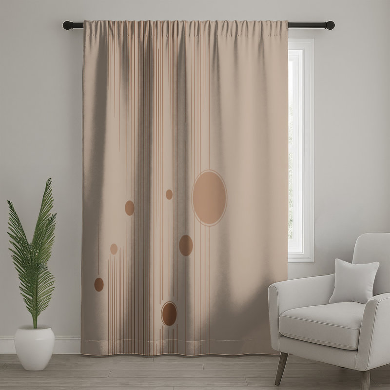 Rideaux abstraits, voilages et voilages abstraits - 1 panneau, 50 po x 92 po - 1 panneau, Transparent