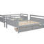 Lit superposé simple au-dessus de double gris avec construction solide et compartiments de rangement, finition, tiroirs sécurisés-1912057741