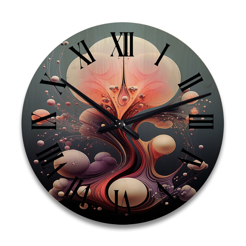 Multiverse Abstract Geometric Metamorphosis VIII - Abstract Shapes Oversized Wood Wall Clock, Grand
