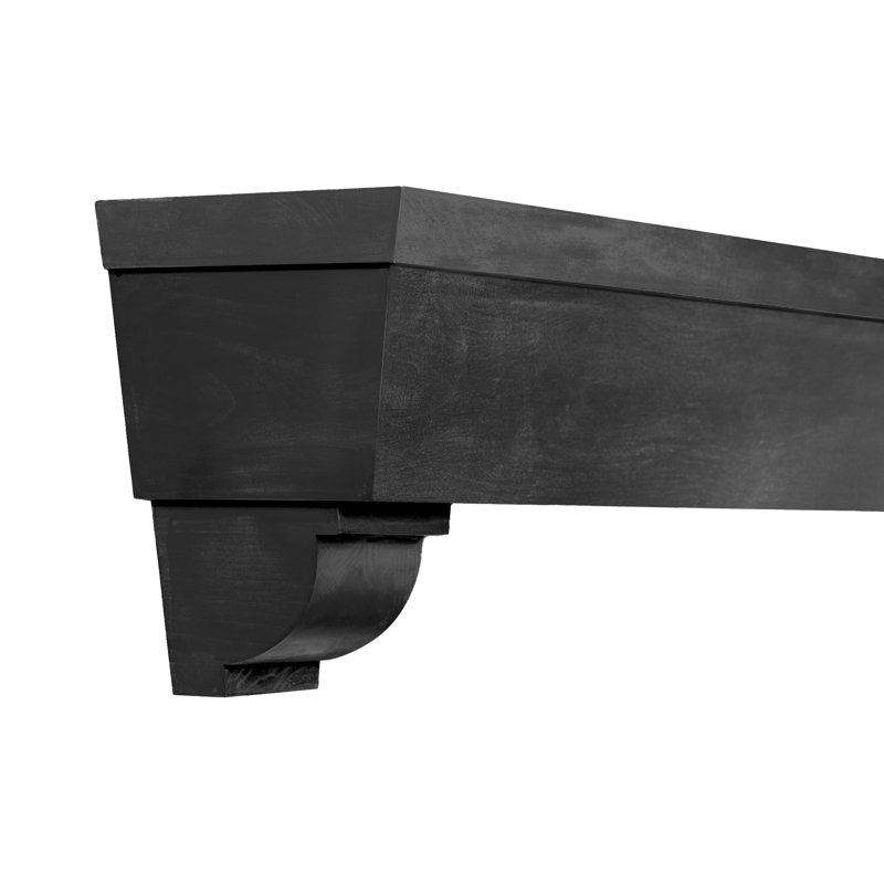 Valencia Fireplace Mantel, 60", Satin Black