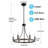 Semiko 6 - Light Dimmable Wagon Wheel Chandelier-91135160