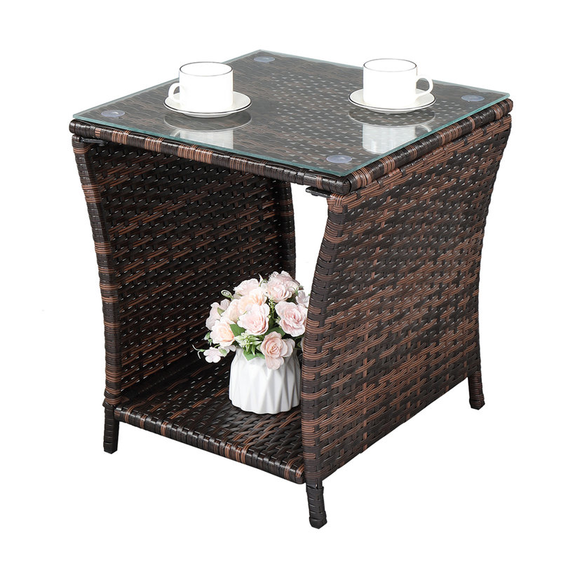 Table d'appoint Ariabella, Brun