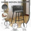 Saya Upholstered Counter Stool with Metal Frame-1643287772