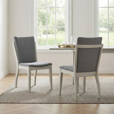 Chaise rembourrée en bois massif H 37,2 po Badgery
