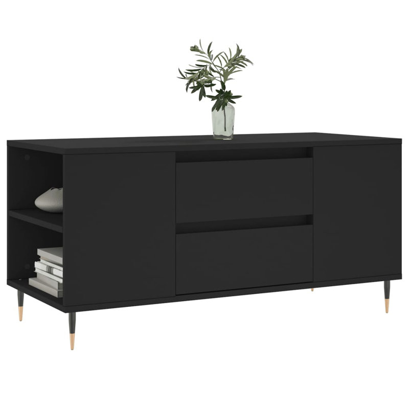Mikera Coffee Table with Storage, Black
