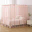 Rideaux de lit à baldaquin pour grand lit, baldaquin de lit Princess pour chambre de fille, écharpe de lit à baldaquin adultes (rose poudré)