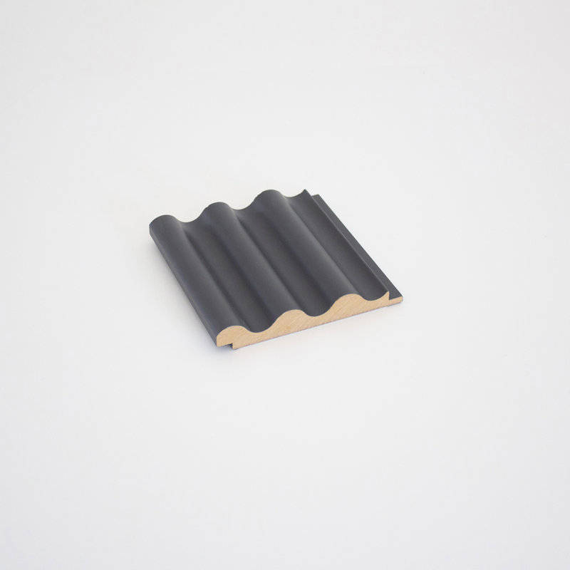 4.72 cm x 110.23 cm 3D Wall Panel, Matte Black