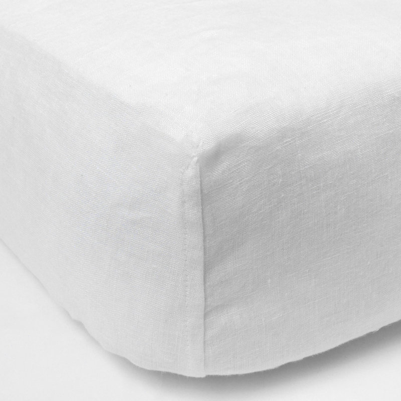 Box Spring Cover, Linen, California King, White