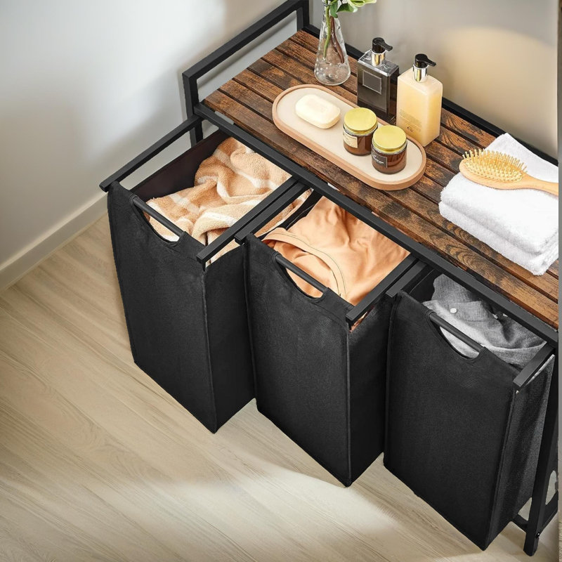 Laundry Room Basket Organiser with Shelf