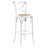 Solid Wood Counter Stool with Aluminium Frame