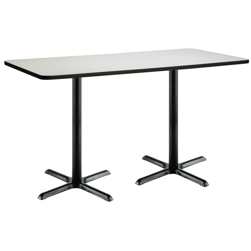 72" L Breakroom Table and Chair Set, Crisp Linen, 42" H x 30" W x 72" L
