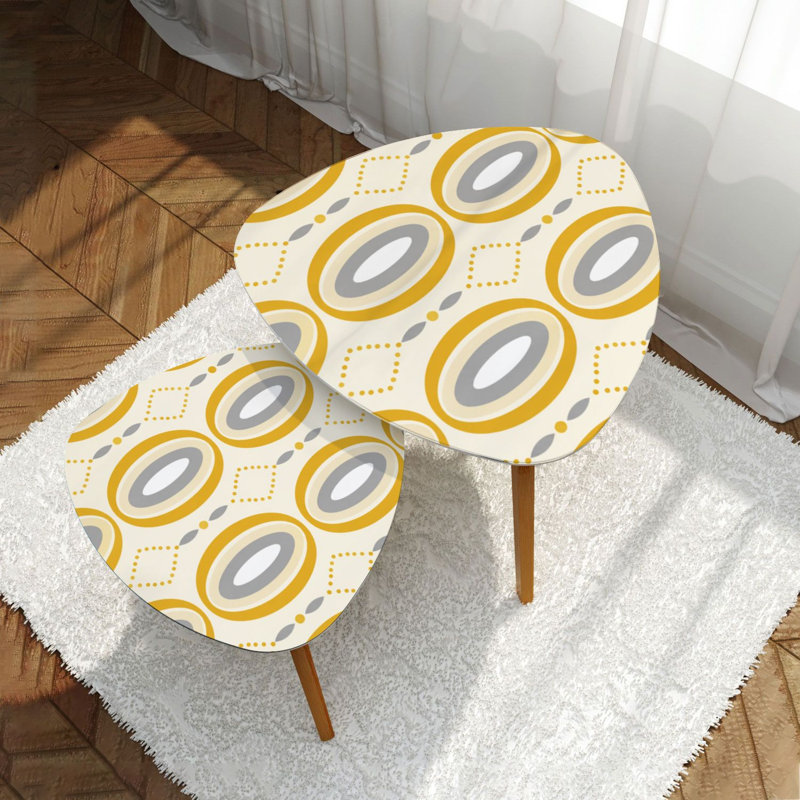 Ensemble de 2 tables basses gigognes Triangle