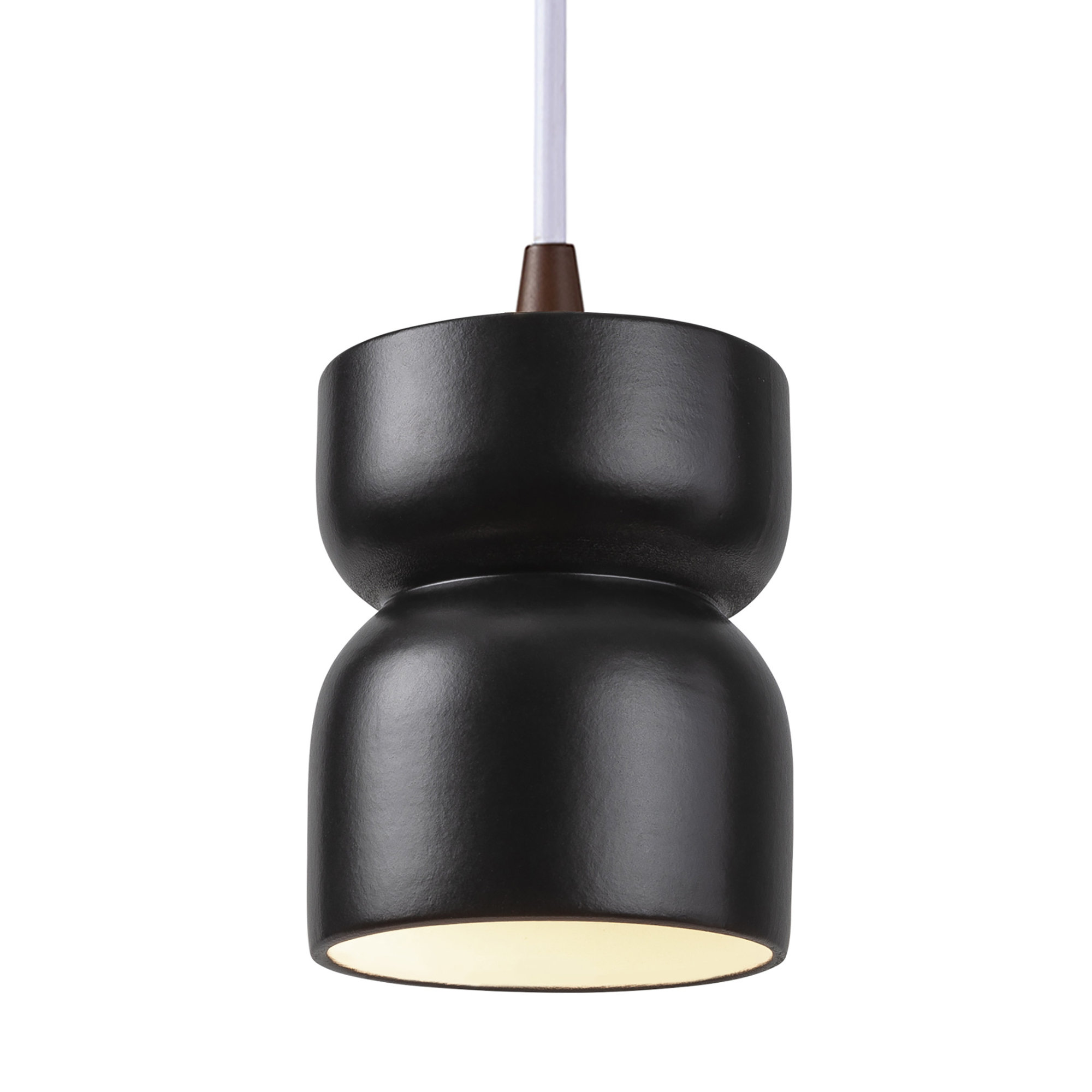 Nysta Ceramic Dimmable Pendant, Carbon Matte Black, Dark Bronze