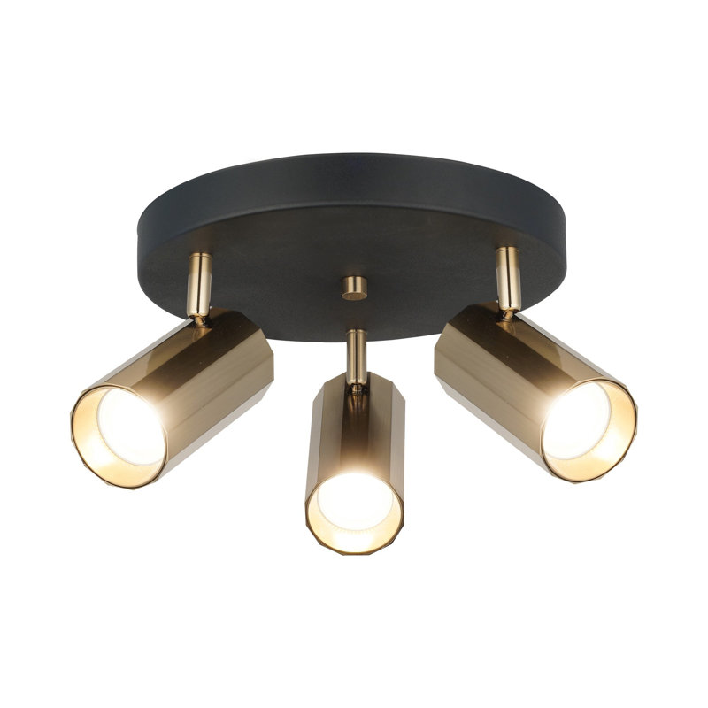 Élégant lustre noir et laque antique, structure en métal, 15 x 9,8 pouces | Comprend 3 ampoules GU10 (7 W maximum) | Luminaire élégant pour la salle à manger, le salon et le vestibule | Conception durable IP20