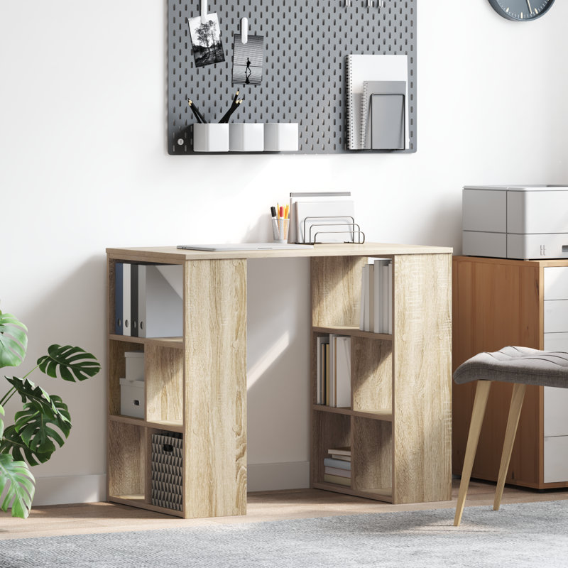 Corner Desk MDF Medium Storage Corner Desk, Sonoma Oak