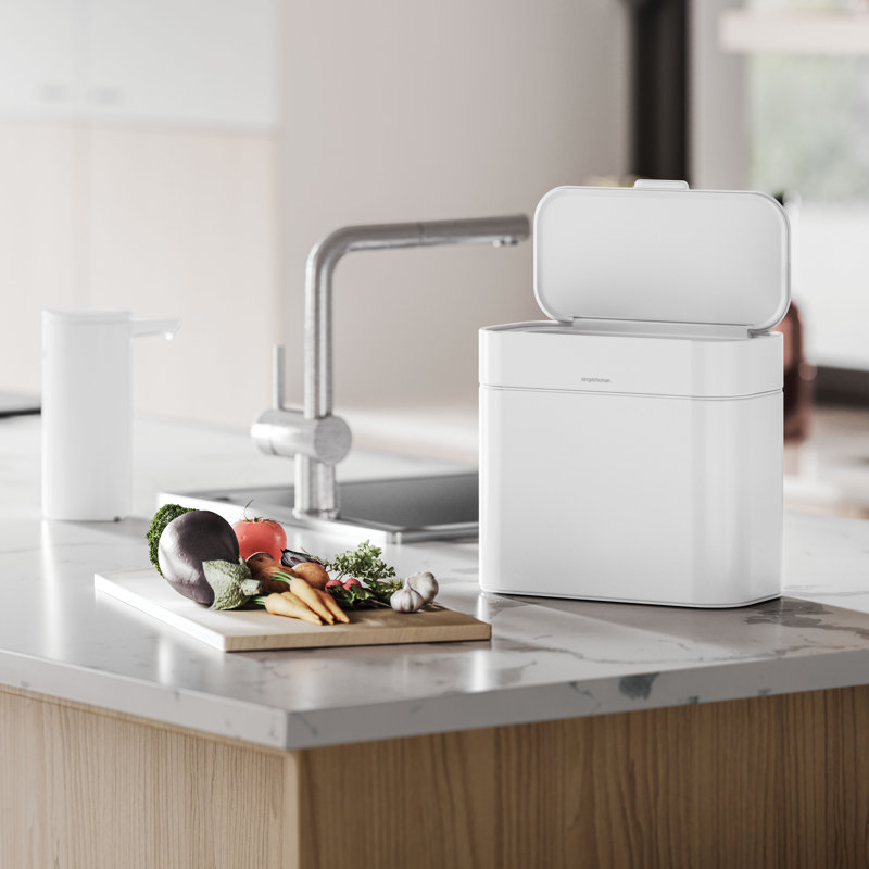 Simplehuman 4L Compost Caddy, White
