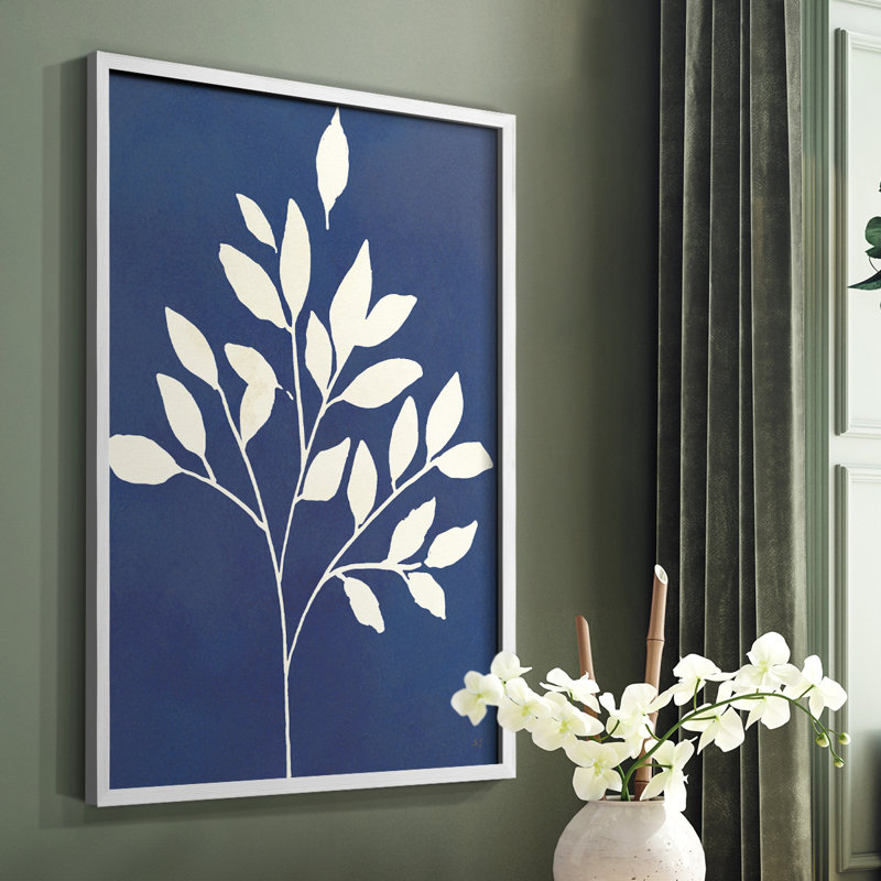 Night Sky Silhouette I Framed Print - Solid Wood, White, 14" H x 11" W