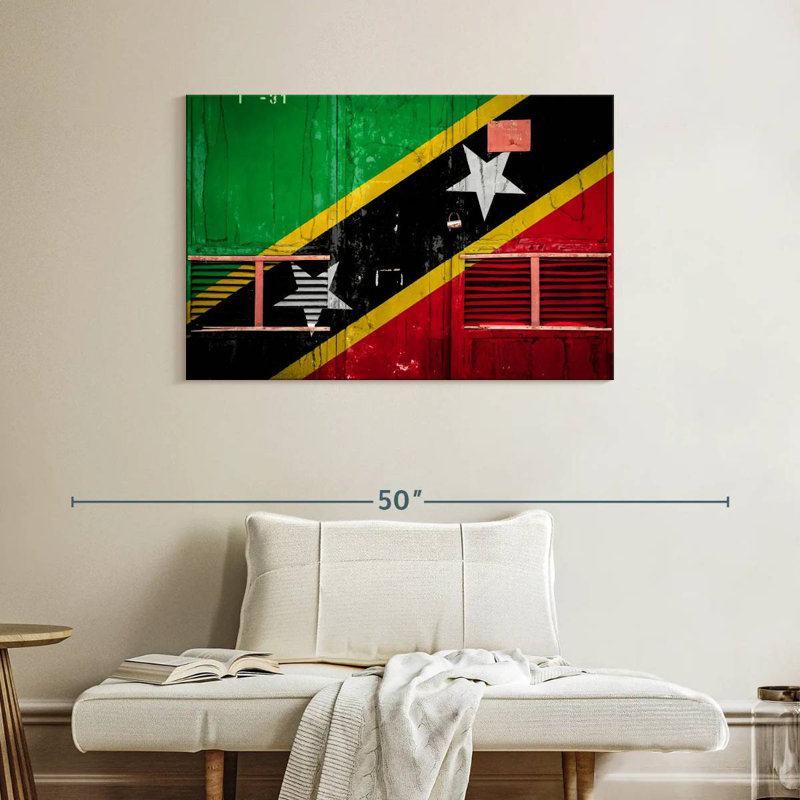 Drapeau Borges Saint-Kitts-et-Nevis, H 26 po x l 39 po