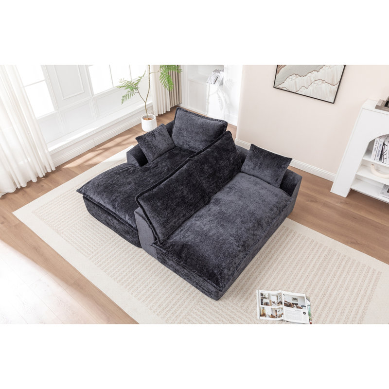 Canapé modulaire en L 103 po Luxueux