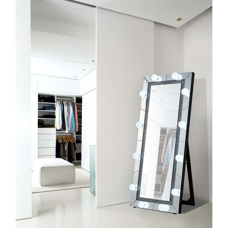 Miroir biseauté lumineux pleine longueur