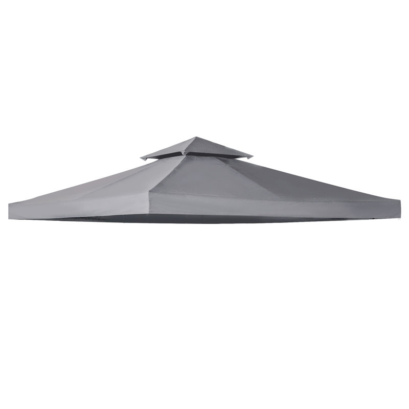 Housse de remplacement pour abri de jardin gris foncé 9,8 'X, 2, 2 auvent extérieur, 9,8', gris, utilisation protégée