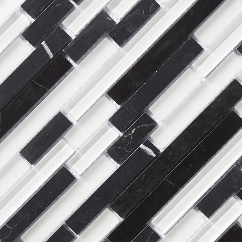 Carreau de mosaïque linéaire de qualité supérieure 1 po x 4 po, Vanille