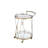 Zekera Champagne Finish Serving Cart