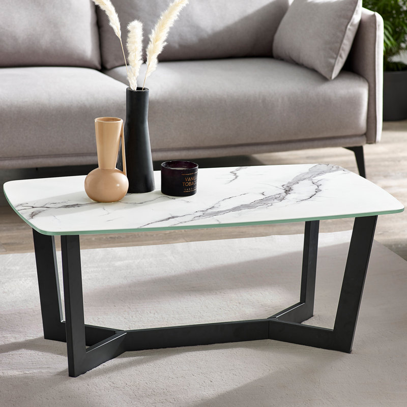 Trestle Coffee Table, White