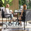 Chaises de salle à manger de confort de patio, fauteuils modernes en rotin d'acier pour la maison