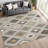 Machine Washable Indoor/Outdoor Aten ACN2331 Diamond Rug-732830138