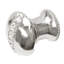 Caché round knob with flared foot with center of 5 rivoli Swarovski Clear Crystalsin Antique Brass-828776574