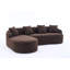 LY-022 Canapé modulaire en L éponge à compression complète avec méridienne incurvée, canapé modulaire en chenille, haute densité 30D pour le salon en appartement 900 lb-114309235