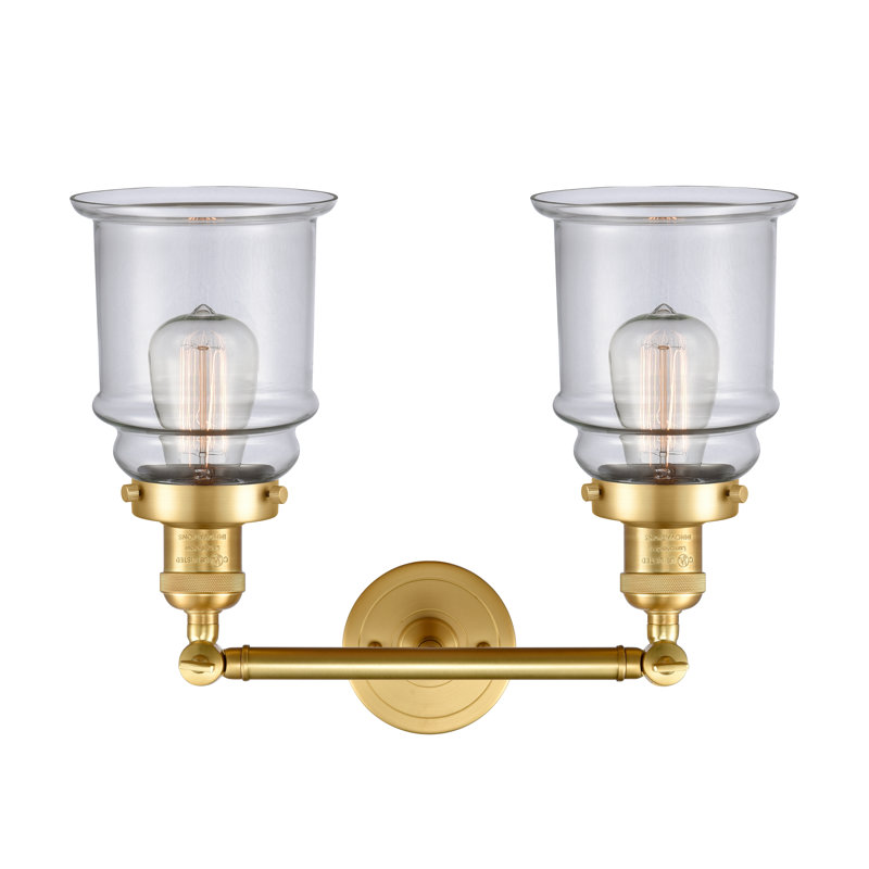 Galaviz 2 - Light Dimmable Vanity Light, 6 Watt Vinage LED Bulb, Clear, Satin Gold