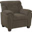Chaise avec accoudoirs brun confortable avec structure et tissu doux