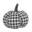 Décoration citrouille en tissu 7 x 7 x 6,7 po noir et blanc, pour les fêtes d'Halloween