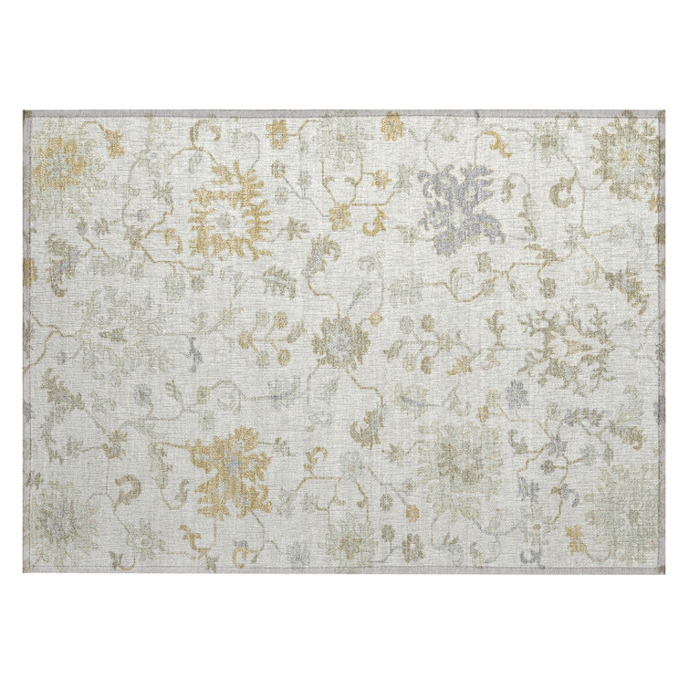 Xhevrie Machine Washable Indoor/Outdoor Xhevrie Ivory Rug