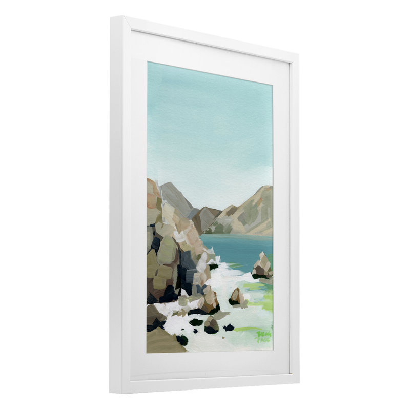 «Expressionist Rocky Coast», reproduction sous verre encadrée, conception de Brook Page, H 20 po x l 14 po