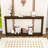 Narrow Wood Console Table with Corrugated Texture, Entryway Storage Table, Sofa Back Table-495387617