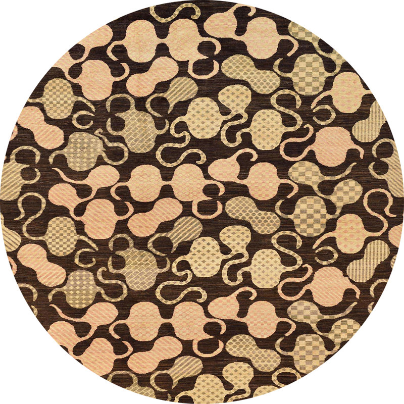 Ikat Indoor Rug, Round 7'