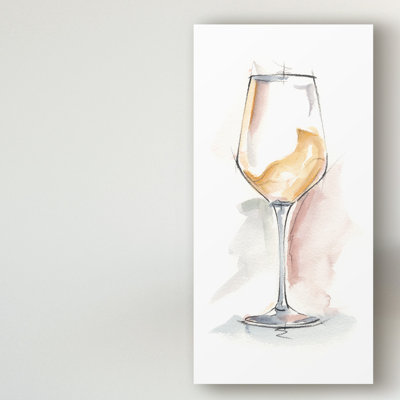 « wine glass study i », peinture sur toile tendue