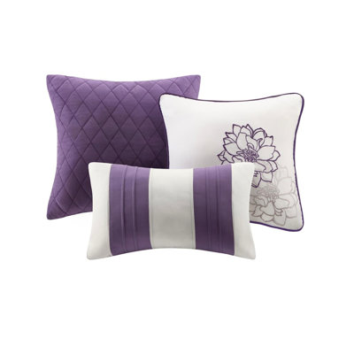 Taupe Grey/purple Comforter Queen - Cotton Fabric Bedding 200tc , Decorative