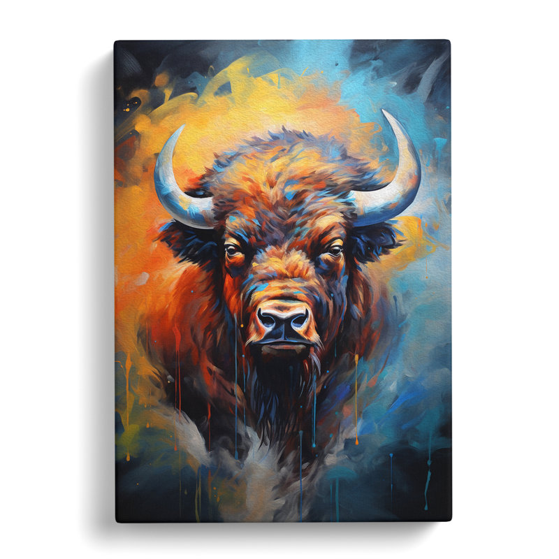 Buffalo Gestural No.3 - No Frame Print, 76cm H x 50cm W x 3cm D