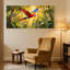 Oiseaux, perroquet coloré volant dans la jungle, ensemble de 3 impressions sur toile-1637514794