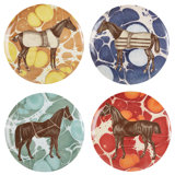 EQUUS DINNER PLATES S/4