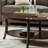 Perth Espresso Oval Coffee Table With Shelf